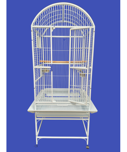 Parrot-Supplies Michigan Dome Top Parrot Cage White